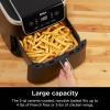 imageNinja Air Fryer Pro 4in1 with 5 QT Capacity Air Fry Roast Reheat Dehydrate Air Crisp Technology with 400F crispy results in just minutes Nonstick Basket ampamp Crisper Plate Grey AF141 RenewedBlack