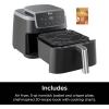 imageNinja Air Fryer Pro 4in1 with 5 QT Capacity Air Fry Roast Reheat Dehydrate Air Crisp Technology with 400F crispy results in just minutes Nonstick Basket ampamp Crisper Plate Grey AF141 RenewedBlack