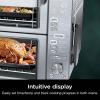 imageNinja Countertop Oven Double Stack XL ampamp Air Fryer with Pro Cook System 12in1 Flexdoor FlavorSeal SMART FINISH with DualZone Technology Air Fryer Bake Broil Reheat Stainless Steel DCT651 Renewed