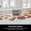 imageNinja Countertop Oven Double Stack XL ampamp Air Fryer with Pro Cook System 12in1 Flexdoor FlavorSeal SMART FINISH with DualZone Technology Air Fryer Bake Broil Reheat Stainless Steel DCT651 Renewed