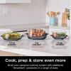 imageNinja Crispi Air Fryer Microwave Freezer ampamp Dishwasher Safe Non Toxic Glass Portable Cooking System 4 QT ampamp 6 Cup Glass Containers with Storage Lids Easy Meals Air Fry Bake ampamp More Grey FN101CGY
