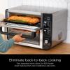 imageNinja DCT401 12in1 Double Oven with FlexDoor FlavorSeal ampamp Smart Finish Rapid Top Convection and Air Fry Bottom Bake Roast Toast Air Fry Pizza and More Stainless Steel RenewedStainless Steel
