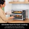 imageNinja DCT401 12in1 Double Oven with FlexDoor FlavorSeal ampamp Smart Finish Rapid Top Convection and Air Fry Bottom Bake Roast Toast Air Fry Pizza and More Stainless Steel RenewedCinnamon