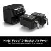 imageNinja DZ090 6Quart DualZone 2Basket Air Fryer  Roast Bake Dehydrate Renewed