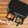 imageNinja DZ100 Foodi 4in1 8qt 2Basket Air Fryer with DualZone Technology Renewed DZ100 8qt BLACK