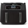 imageNinja DZ100 Foodi 4in1 8qt 2Basket Air Fryer with DualZone Technology Renewed DZ100 8qt BLACK