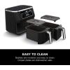 imageNinja DZ100 Foodi 4in1 8qt 2Basket Air Fryer with DualZone Technology Renewed DZ100 8qt BLACK