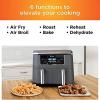 imageNinja DZ201 Foodi 6 in 1 2 Basket Air Fryer with DualZone Technology 8 Quart Capacity cinnamon Stainless Finish cinnamon Red Renewed