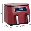 imageNinja DZ201 Foodi 6in1 2Basket Air Fryer with DualZone Technology 8Quart Capacity  cinnamonRedRenewed