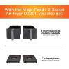 imageNinja DZ201 Foodi 6in1 2Basket Air Fryer with DualZone Technology 8Quart Capacity Dark Grey Stainless Renewed