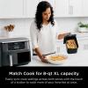 imageNinja DZ201 Foodi 6in1 2Basket Air Fryer with DualZone Technology 8Quart Capacity Dark Grey Stainless Renewed