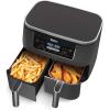 imageNinja DZ201 Foodi 6in1 2Basket Air Fryer with DualZone Technology 8Quart Capacity Dark Grey Stainless Renewed