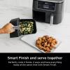 imageNinja DZ201 Foodi 6in1 2Basket Air Fryer with DualZone Technology 8Quart Capacity and a Dark Grey Stainless Finish Dark Grey Stainless RenewedDark Grey Stainless