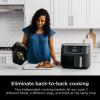 imageNinja DZ201 Foodi 8 Quart 6in1 DualZone 2Basket Air Fryer with 2 Independent Frying Baskets Match Cook ampamp Smart Finish to Roast Broil Dehydrate ampamp More for Quick Easy Meals Grey Renewed