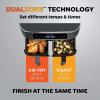imageNinja DZ201BK Foodi 6in1 2Basket Air Fryer with DualZone Technology 8Quart Capacity Black Stainless Renewed