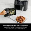 imageNinja DZ201BK Foodi 6in1 2Basket Air Fryer with DualZone Technology 8Quart Capacity Black Stainless Renewed