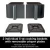 imageNinja DZ401 Foodi 10 Quart 6in1 DualZone XL 2Basket Air Fryer with 2 Independent Frying Baskets Match Cook ampamp Smart Finish to Roast Broil Dehydrate ampamp More for Quick Grey Renewed10Quart Ninja DZ401 BLACK