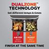 imageNinja DZ401 Foodi 10 Quart 6in1 DualZone XL 2Basket Air Fryer with 2 Independent Frying Baskets Match Cook ampamp Smart Finish to Roast Broil Dehydrate ampamp More for Quick Grey Renewed10Quart Ninja DZ401 BLACK