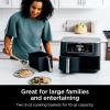 imageNinja DZ401 Foodi 10 Quart 6in1 DualZone XL 2Basket Air Fryer with 2 Independent Frying Baskets Match Cook ampamp Smart Finish to Roast Broil Dehydrate ampamp More for Quick Grey Renewed10Quart Ninja DZ401 BLACK