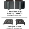 imageNinja DZ401 Foodi 6in1 10qt 2Basket Air Fryer with DualZone Technology Grey Renewed AD350CO
