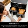 imageNinja DZ550 Foodi 10 Quart 6in1 DualZone Smart XL Air Fryer with 2 Independent Baskets Smart Cook Thermometer for Perfect Doneness Match Cook ampamp Smart Finish to Roast Dehydrate ampamp More Grey Renewed