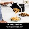 imageNinja DZ550 Foodi 10 Quart 6in1 DualZone Smart XL Air Fryer with 2 Independent Baskets Smart Cook Thermometer for Perfect Doneness Match Cook ampamp Smart Finish to Roast Dehydrate ampamp More Grey Renewed