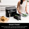 imageNinja DZ550 Foodi 10 Quart 6in1 DualZone Smart XL Air Fryer with 2 Independent Baskets Smart Cook Thermometer for Perfect Doneness Match Cook ampamp Smart Finish to Roast Dehydrate ampamp More Grey Renewed