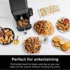 imageNinja DoubleStack XL 2Basket Air Fryer Smart Cook System DoubleStack Technology Cooks 4 Foods at Once 10 QT 6in1 Air Fry Broil Bake Easy Meals Easy CleanGrey SL401 Renewed8 QT