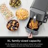imageNinja DoubleStack XL 2Basket Air Fryer Smart Cook System DoubleStack Technology Cooks 4 Foods at Once 10 QT 6in1 Air Fry Broil Bake Easy Meals Easy CleanGrey SL401 Renewed10 QT