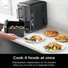 imageNinja DoubleStack XL 2Basket Air Fryer Smart Cook System DoubleStack Technology Cooks 4 Foods at Once 10 QT 6in1 Air Fry Broil Bake Easy Meals Easy CleanGrey SL401 Renewed10 QT