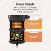 imageNinja DoubleStack XL 2Basket Air Fryer Smart Cook System DoubleStack Technology Cooks 4 Foods at Once 10 QT 6in1 Air Fry Broil Bake Easy Meals Easy CleanGrey SL401 Renewed8 QT