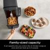 imageNinja DoubleStack XL 2Basket Air Fryer Smart Cook System DoubleStack Technology Cooks 4 Foods at Once 10 QT 6in1 Air Fry Broil Bake Easy Meals Easy CleanGrey SL401 Renewed8 QT