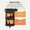 imageNinja DoubleStack XL 2Basket Air Fryer Smart Cook System DoubleStack Technology Cooks 4 Foods at Once 10 QT 6in1 Air Fry Broil Bake Easy Meals Easy CleanGrey SL401 Renewed8 QT