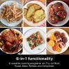 imageNinja DoubleStack XL 2Basket Air Fryer Smart Cook System DoubleStack Technology Cooks 4 Foods at Once 10 QT 6in1 Air Fry Broil Bake Easy Meals Easy CleanGrey SL401 Renewed10 QT