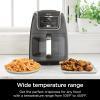 imageNinja EzView Air Fryer Max XL 55QT Capacity 7 functions Max Crisp Air Roast Bake Reheat Dehydrate and more up to 450F EzView Window Grey AF171C Canadian VersionAir Fryer