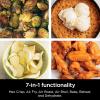 imageNinja EzView Air Fryer Max XL 55QT Capacity 7 functions Max Crisp Air Roast Bake Reheat Dehydrate and more up to 450F EzView Window Grey AF171C Canadian VersionAir Fryer
