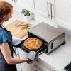 imageNinja FT301 Dual Heat Air Fry Countertop 11in1 Convection Toaster Oven with Extended Height XL Capacity Flip Up ampamp Away Capability for Storage Space Silver Renewed