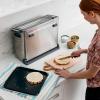 imageNinja FT301 Dual Heat Air Fry Countertop 11in1 Convection Toaster Oven with Extended Height XL Capacity Flip Up ampamp Away Capability for Storage Space Silver Renewed