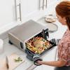 imageNinja FT301 Dual Heat Air Fry Countertop 11in1 Convection Toaster Oven with Extended Height XL Capacity Flip Up ampamp Away Capability for Storage Space Silver Renewed