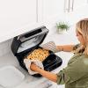 imageNinja Foodi 5 In 1 Indoor Grill and Air Fryer with Surround Searing Removable Grill Gate Crisper Basket Cooking Pot and Smoke Control System