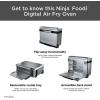 imageNinja Foodi 9in1 Digital Oven Air Fry Air Roast Broil Bake Bagel Toast Dehydrate Keep Warm and Reheat  Stainless Steel