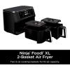 imageNinja RAD300CO Foodi 6in1 10qt XL 2Basket Air Fryer with DualZone Technology Black  Certified Refurbished