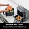 imageNinja SL400 DoubleStack XL 2Basket Air Fryer Cooks 4 Foods at Once Compact Design 10 QT 4in1 Smart Finish ampamp Match Cook Air Fry Broil Bake Easy Meals Easy Clean Grey Renewed