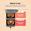 imageNinja SL400 DoubleStack XL 2Basket Air Fryer Cooks 4 Foods at Once Compact Design 10 QT 4in1 Smart Finish ampamp Match Cook Air Fry Broil Bake Easy Meals Easy Clean Grey Renewed