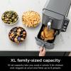 imageNinja SL400 DoubleStack XL 2Basket Air Fryer Cooks 4 Foods at Once Compact Design 10 QT 4in1 Smart Finish ampamp Match Cook Air Fry Broil Bake Easy Meals Easy Clean Grey Renewed