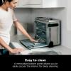 imageNinja SP080 Foodi Digital Air Fry Countertop Oven with 6in1 Functionality Flip Up ampamp Away Capability for Storage Space with Air Fry Basket Wire Rack Sheet Pan ampamp Crumb Tray Silver Renewed