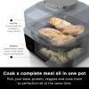 imageNinja Speedi Rapid Cooker ampamp Air Fryer 6Qt Capacity 10in1 Functions to Steam Bake Roast Sear Saut Slow Cook Sous Vide ampamp More 15Minute Speedi Meals All In One Pot Sea Salt Gray RenewedSea Salt Gray