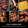 imageNinja Woodfire Outdoor Grill ampamp Smoker 6in1 Functionality Grill Smoke Bake Roast Air Fry Broil Authentic Woodfire Flavors Electric Heat OG3216in1 Grill  Smoker