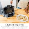 imageRapid Cooker Air Fryer 6qt Capacity 10in1 Functionality Meal Maker Sea Salt Gray Grey Stainless Steel