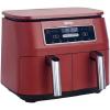 imageNinja DZ201 Foodi 6in1 2Basket Air Fryer with DualZone Technology 8Quart Capacity  cinnamonRedRenewed